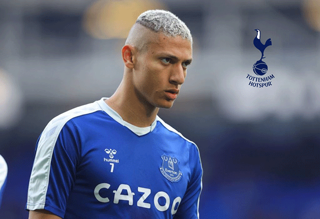 ខ្សែប្រយុទ្ធ​ប្រេ​ស៊ី​ល Richarlison ឈានដល់​កិច្ចព្រមព្រៀង​ហើយ​ក្នុង​ការផ្លាស់​ពី Everton ទៅ Spurs